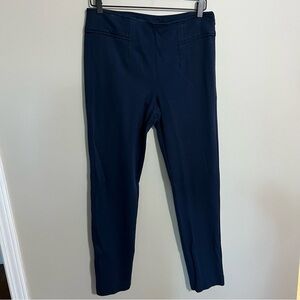 Cabi Tiffany French Navy Side Zip Skinny Ankle Ponte Pants size 8